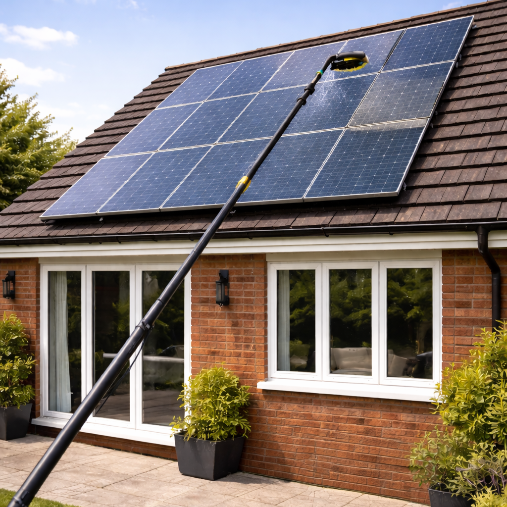 Solar panel cleaning equipment example